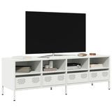 TV Cabinet White 135x39x43.5 cm Cold-rolled Steel 851333