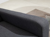 Linen Modern-Curved 2-Seat Sofa Loveseat w/ Thick Cushion Wood Legs Foot Pads Single Compact Home T3398P328180
