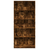 Bookcase Smoked Oak 80x24x176 cm Engineered Wood 857857