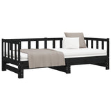 Pull-out Day Bed without Mattress Black 2xcm 814668
