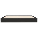 Bed Frame without Mattress Black 160x200 cm Engineered Wood 842008
