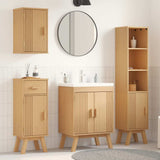 Bathroom Furniture Set with Door 4 pcs Brown 114 x 43 x 73.5 cm 3334190