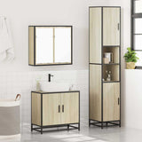 3 Piece Bathroom Furniture Set Sonoma Oak Engineered Wood 3301066