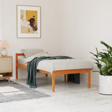 Senior Bed without Mattress Wax Brown 90x200 cm Solid Wood Pine 844155