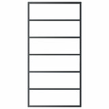 Sliding Door ESG Glass and Aluminium 102x205 cm Black 151016