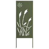 Garden Privacy Screen Olive green 50 x 140 cm Cold-rolled steel 876276