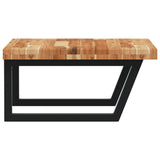 Basin Shelf Wall Mounted Steel and Solid Wood Acacia 3302887