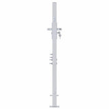 Garden Gate with Lock Silver 85 x 97 cm Stainless Steel 3402575