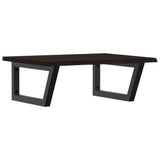 Basin Shelf Wall Mounted Steel and Solid Wood Oak 3302619