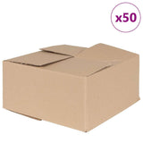 Folding Box 50 pcs Natural 30 x 30 x 15 cm Cardboard 4106568