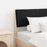 Upholstered Headboard Black 80 cm Solid Pine Wood 879146