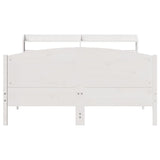 Bed Frame without Mattress White 140x200 cm Solid Wood Pine 3306967