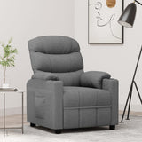 Recliner Chair Light Grey Fabric 348070