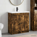 Bathroom Furniture Set Smoked Oak 56 x 37.5 x 81 cm 3404129
