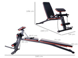 Foldable Weight Bench, Adjustable Strength Training Sit Up Ab Bench, Incline/Decline, Red T3398P349198