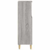 Bathroom Cabinet Grey sonoma Engineered wood, solid eucalyptus wood 819810