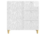Sideboard High Gloss White 66 x 34.5 x 90 cm Engineered Wood 895089