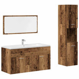 3 Piece Bathroom Furniture Set Old Wood Engineered Wood 3328591