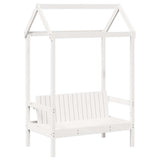 Day Bed and Bench Set with Roof without Mattress White 80x200 cm 3282271
