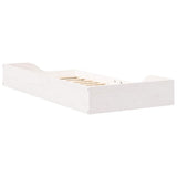 Bed Frame White 90 x 190 cm Solid Pine Wood 873395
