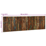 ZNTS Headboard Multicolour 180 cm Solid Wood Reclaimed 4017510