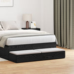 ZNTS Bed Drawers Black 120x36,5x16,5 cm Engineered Wood 866940