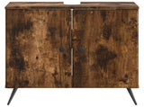 Bathroom Sink Cabinet BREDA Smoked Oak 59.5 x 31.5x 59 cm 897450