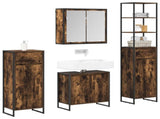 Bathroom Furniture Set with Drawer Smoked Oak Engineered Wood 3403054