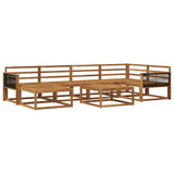 Outdoor Sofa Set 7 pcs Natural Solid Acacia Wood 3382722