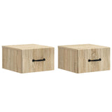 Wall-Mounted Bedside Cabinet 2 pcs Sonoma Oak 34.5 x 33 x 20 cm 898940