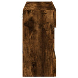 TV Wall Cabinet with LED Lights Smoked Oak 78.5x30x60.5 cm 837103