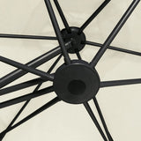 Garden Parasol with Steel Pole 300 cm Sand White 47313