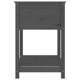 Planter with Shelf Grey 82.5x54x81 cm Solid Wood Pine 823782