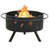 Fire Pit with Poker 76 cm XXL Steel 311892