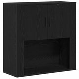 Highboard Black Oak 80 x 33 x 150 cm Engineered Wood 3334345