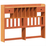 Bed Frame without Mattress Wax Brown 150x200 cm King Size Solid Wood Pine 3323376