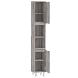 Bathroom Cabinet Grey Sonoma 30x30x190 cm Engineered Wood 831538