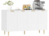 Sideboard Buffet Cabinet, Modern Kitchen Storage Cabinet with 4 Doors and Adjustable Shelves, Living T3398P343510