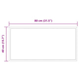 LED Bathroom Mirror Transparent 80 x 40 cm Tempered Glass 42045816