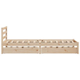 Bed Frame without Mattress 90x200 cm Solid Wood Pine 3301534