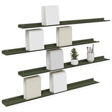 Floating Shelf 4 pcs Olive Green 100 x 9 x 2.5 cm Steel 8003993