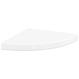 Floating Corner Shelves 4 pcs High Gloss White 35x35x3.8 cm MDF 323909