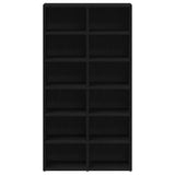 Shoe Rack Black Oak 54x34x100.5 cm Engineered Wood 862423
