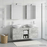 Bathroom Furniture Set 5 pcs Concrete Grey 3406954