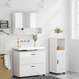 Bathroom Furniture Set with Drawer 3 pcs High Gloss White 3393027