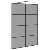 Walk-in Shower Wall Black 140 x 195 cm Tempered Glass 42022051