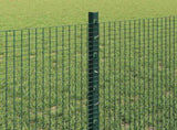 Welded Wire Fence with Posts 100 x 0.6 m PVC-Coated Steel Green 3336536