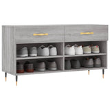 Shoe Bench Grey Sonoma 102x35x55 cm Engineered Wood 829722