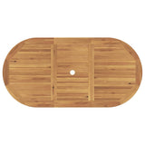 Garden Dining Set 7 pcs Brown Solid Teak Wood 3356879