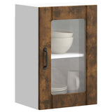 Kitchen Wall Cabinet with Glass Door Lucca Smoked Oak 853772